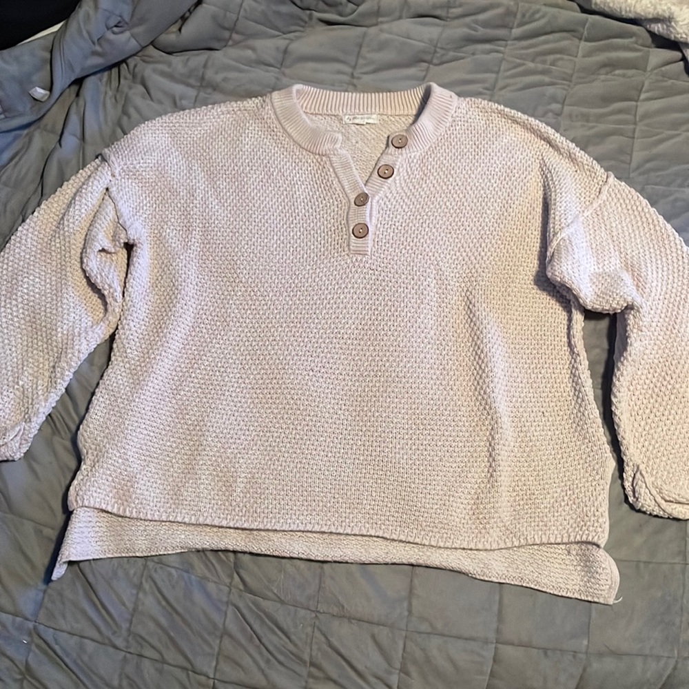 Selling the sweater because it doesn’t fit me! Brand is by the River, size L